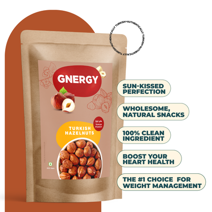 Gnergy's Turkish Hazelnuts – Rich, Buttery, and Loaded with Heart-Healthy Nutrients