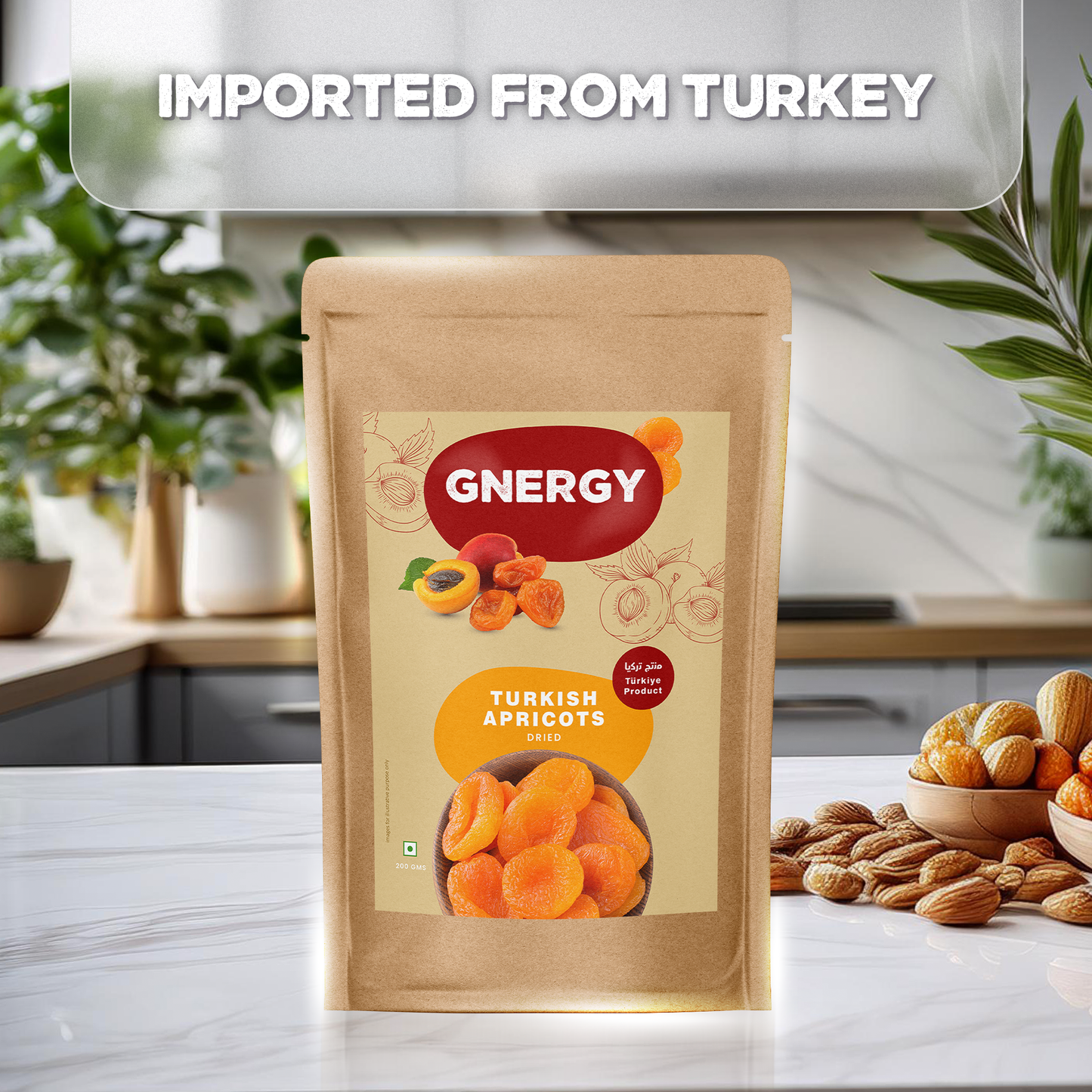 Gnergy's Turkish Dried Apricots – Naturally Sweet, Rich in Flavor, and Packed with Nourishmen